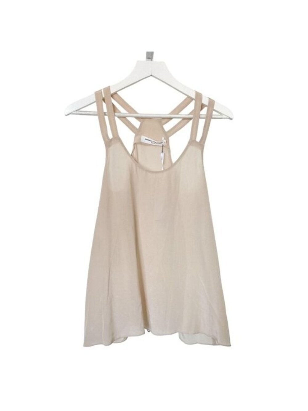 Amanda Uprichard Champagne Silk Tank Double Strap